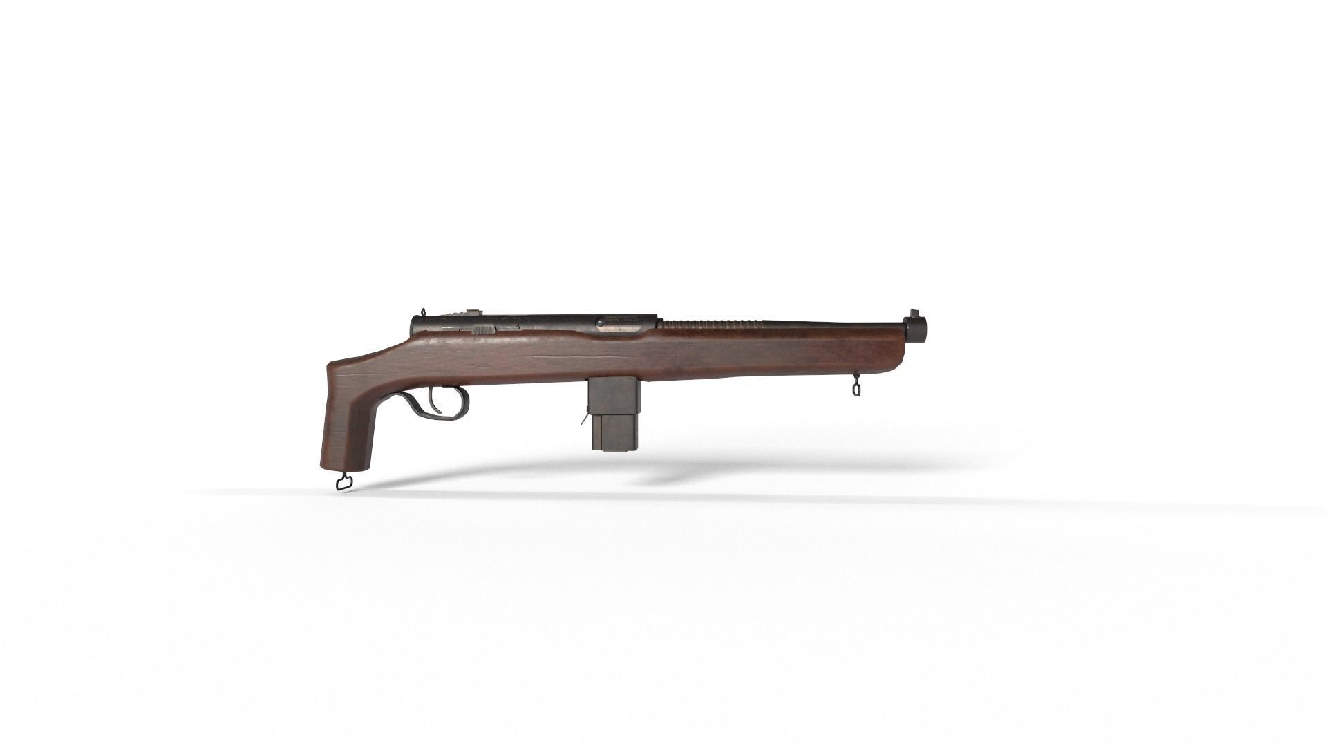 M50 Reising Submachine Gun Low-poly 3D model_8