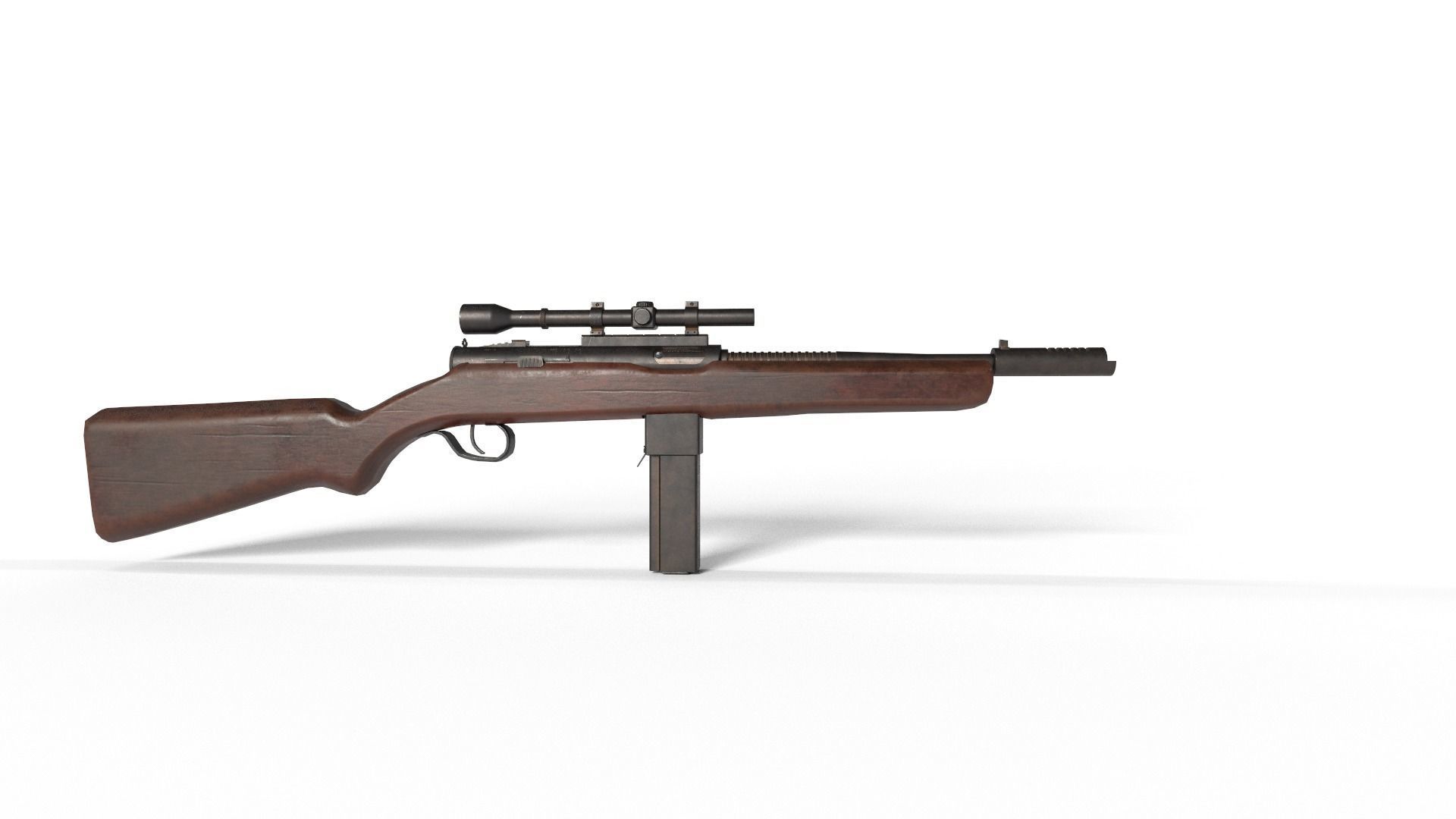 M50 Reising Submachine Gun Low-poly 3D model_11