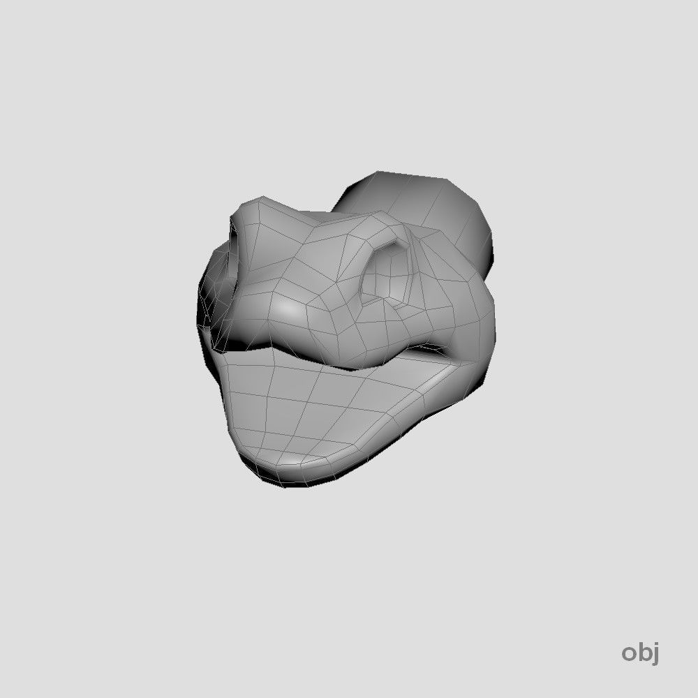 Snake head 2 - Best for jewelry Free 3D print model_3