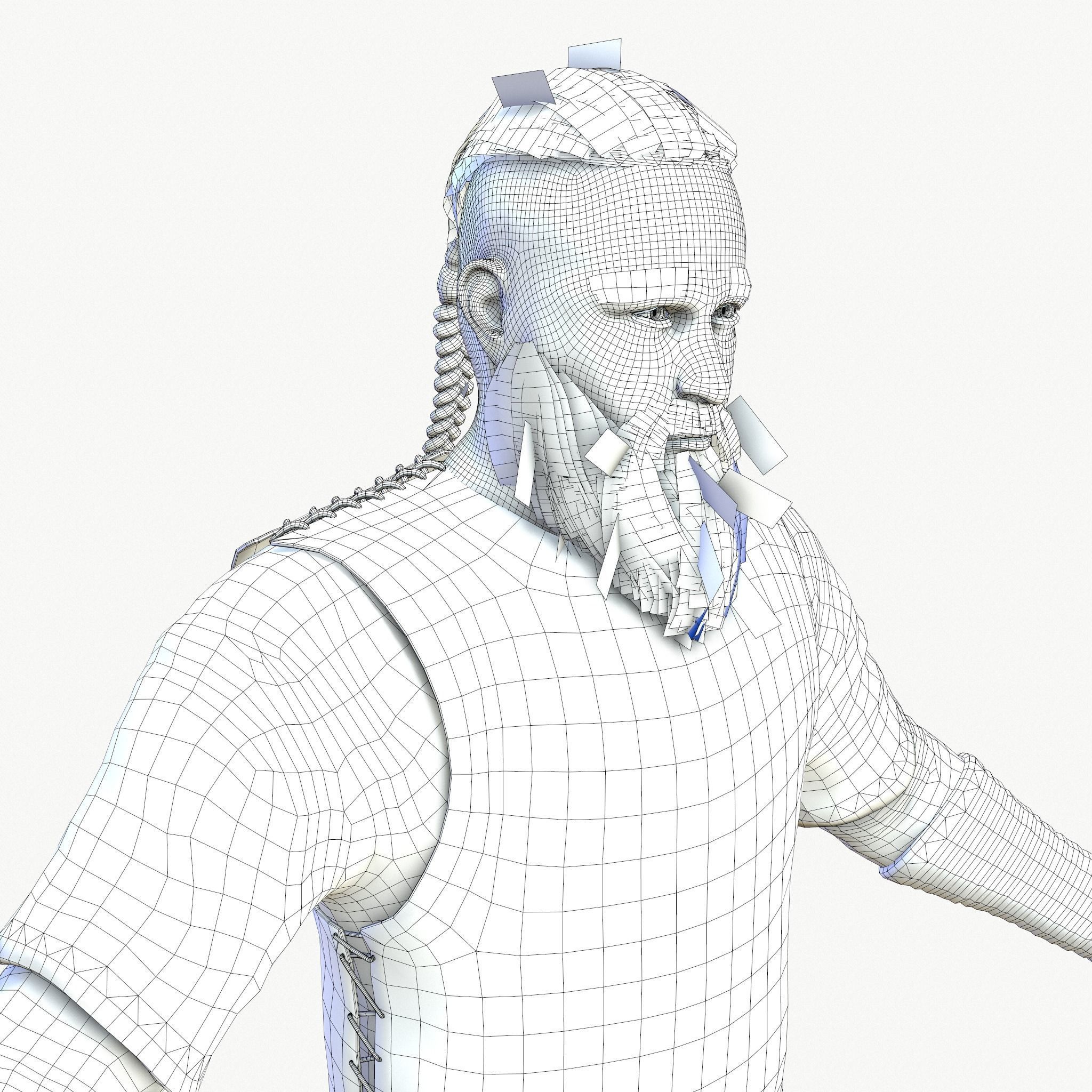 Viking warrior Low-poly 3D model_8