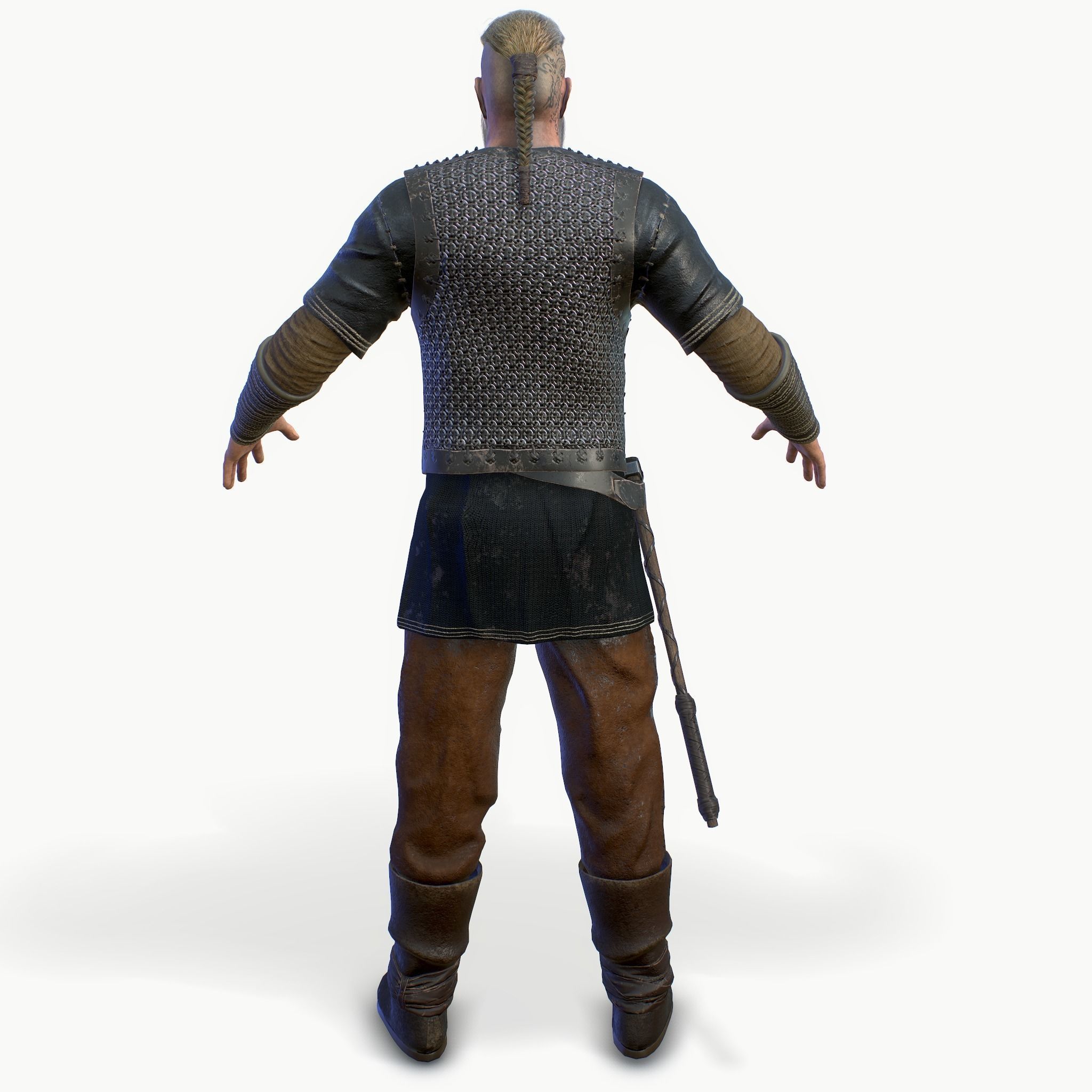 Viking warrior Low-poly 3D model_6