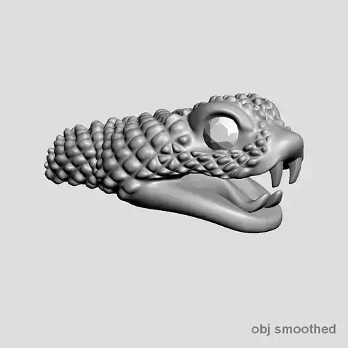 Snake head 3 - Best for jewelry 3D print model