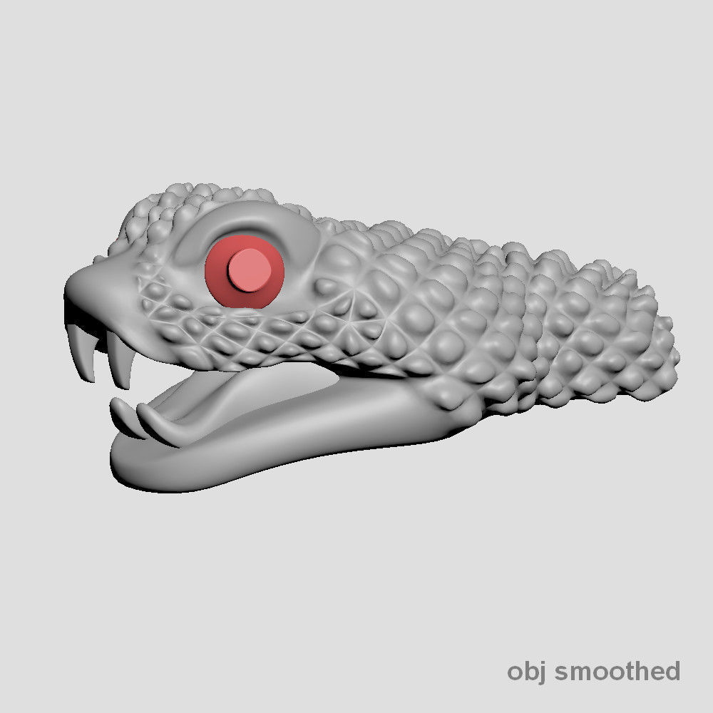 Snake head 3 - Best for jewelry 3D print model_2