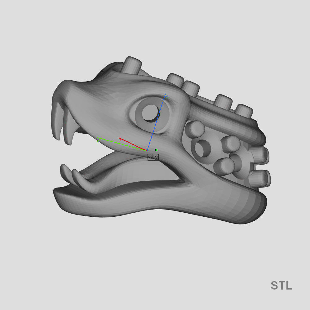 Snake head 4 - Best for jewelry 3D print model_6