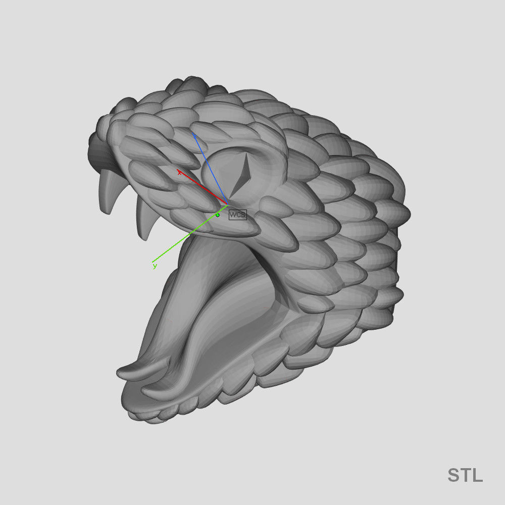 Snake head 5 - Best for jewelry 3D print model_5