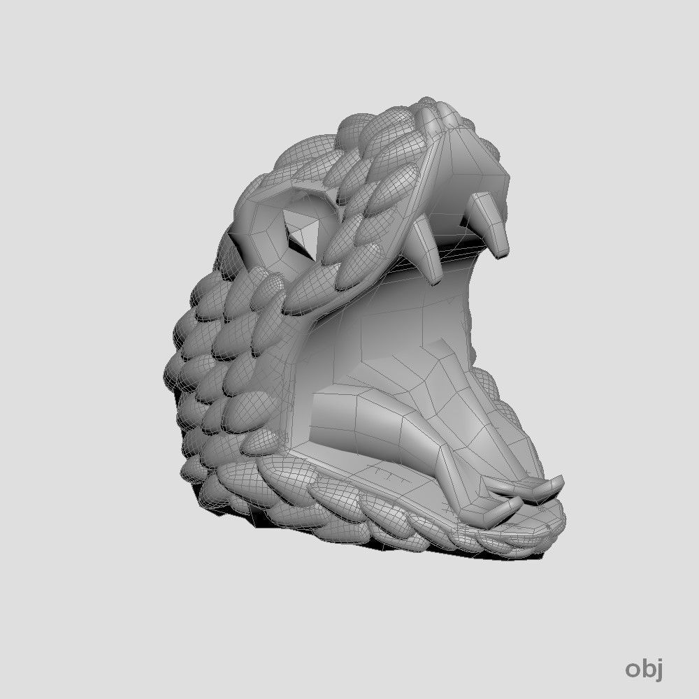 Snake head 5 - Best for jewelry 3D print model_2