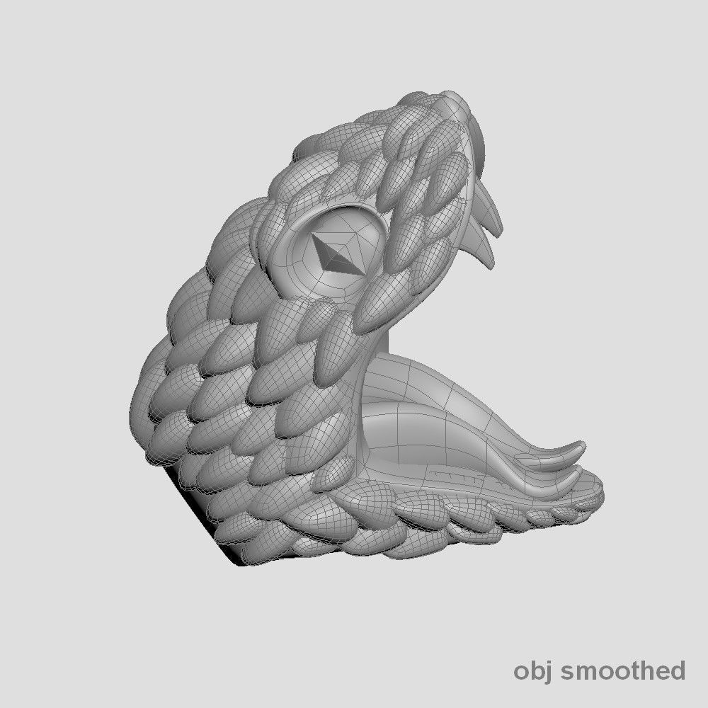 Snake head 5 - Best for jewelry 3D print model_4