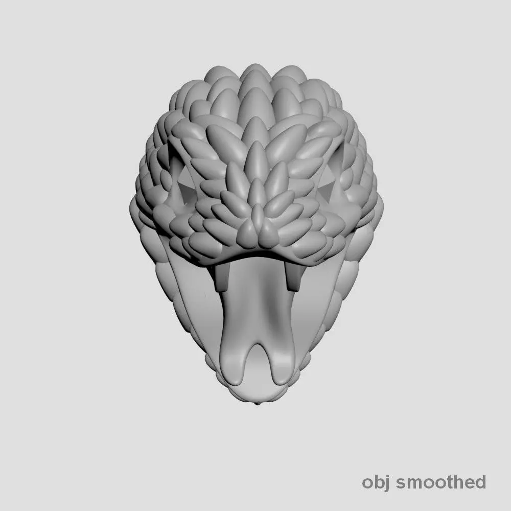 Snake head 5 - Best for jewelry 3D print model_0