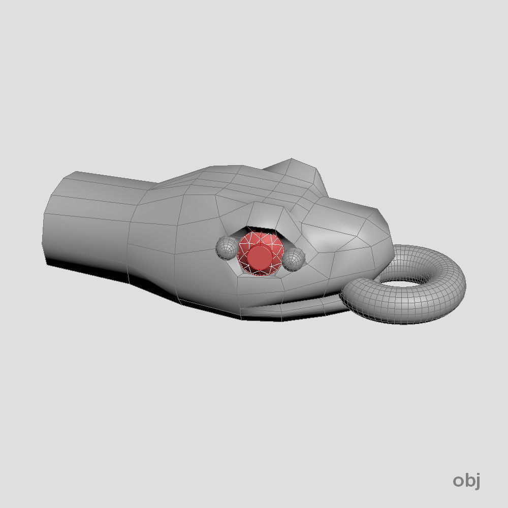 Snake head 6 - Best for jewelry 3D print model_2