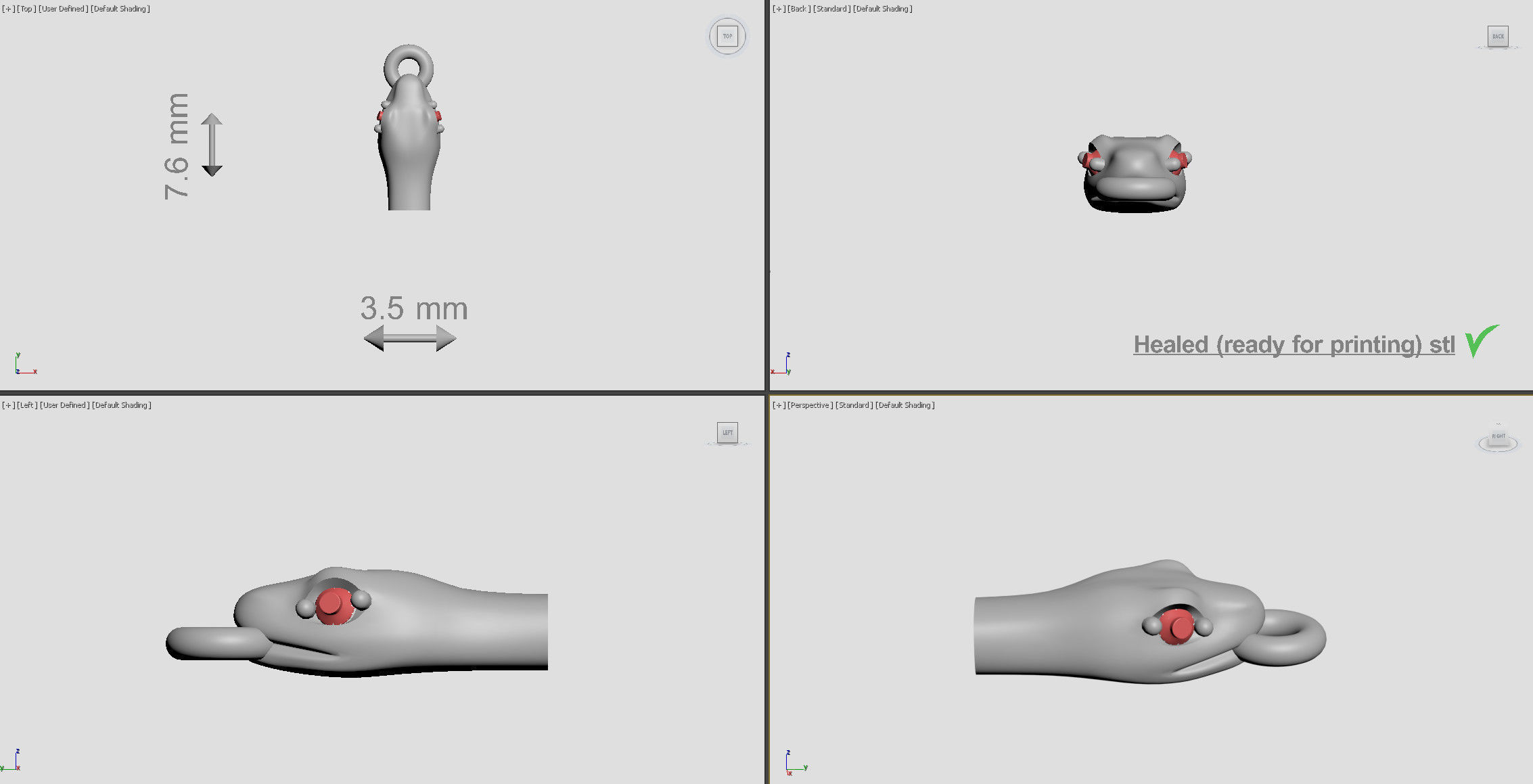 Snake head 6 - Best for jewelry 3D print model_1