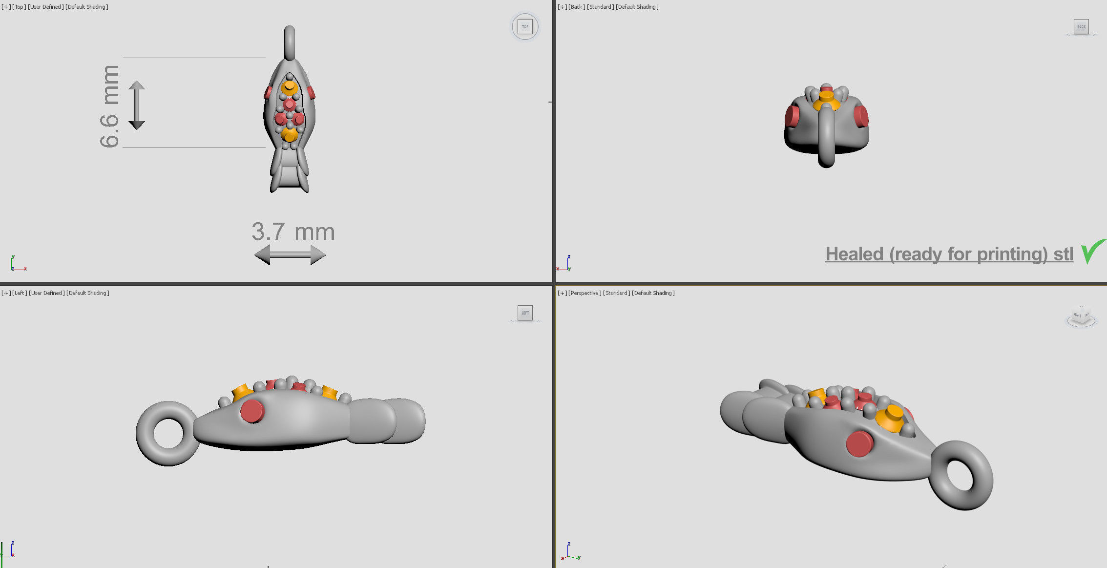 Snake head 7 - Best for jewelry 3D print model_1
