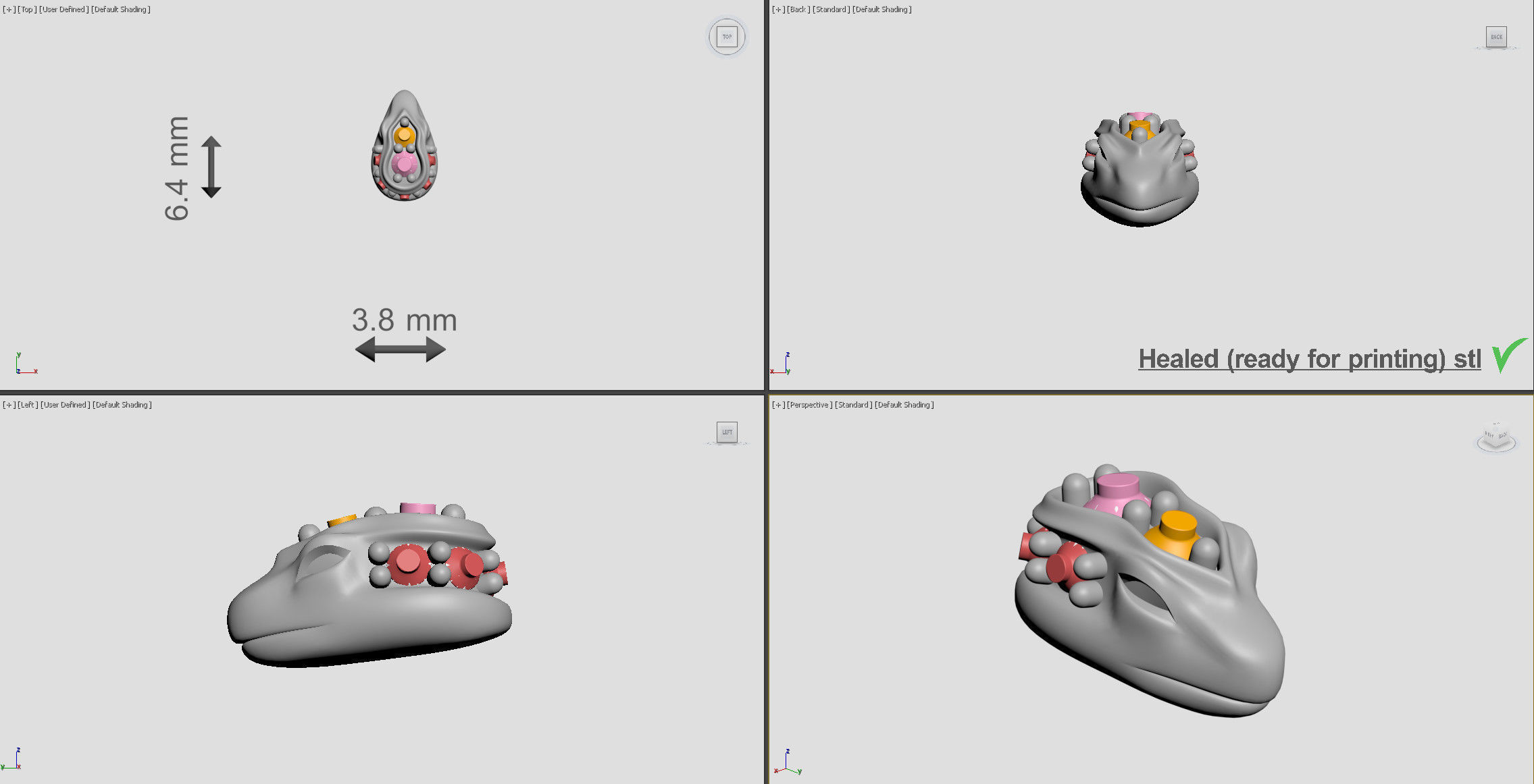 Snake head 8 - Best for jewelry 3D print model_1