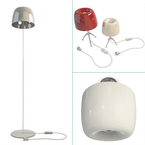 Piccola Refined Lamps Collection Foscarini 3D model