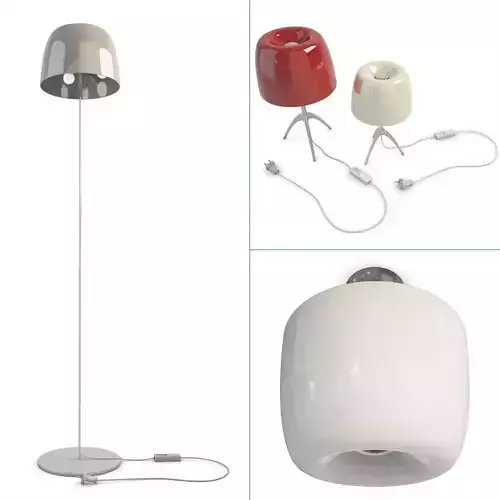 Piccola Refined Lamps Collection Foscarini 3D model