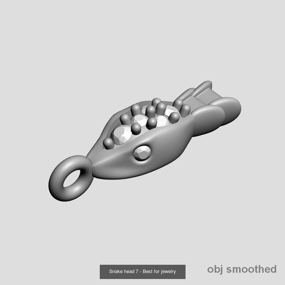 8 Snake heads - Best for jewelry 3D Model Collection_9
