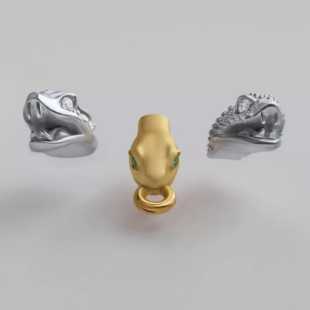 8 Snake heads - Best for jewelry 3D Model Collection_0