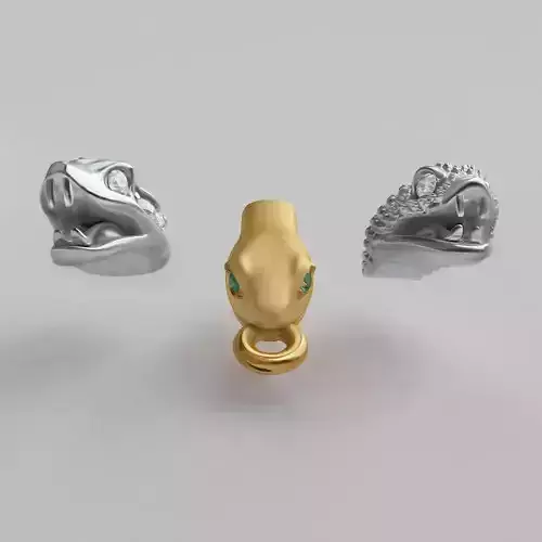 8 Snake heads - Best for jewelry 3D Model Collection