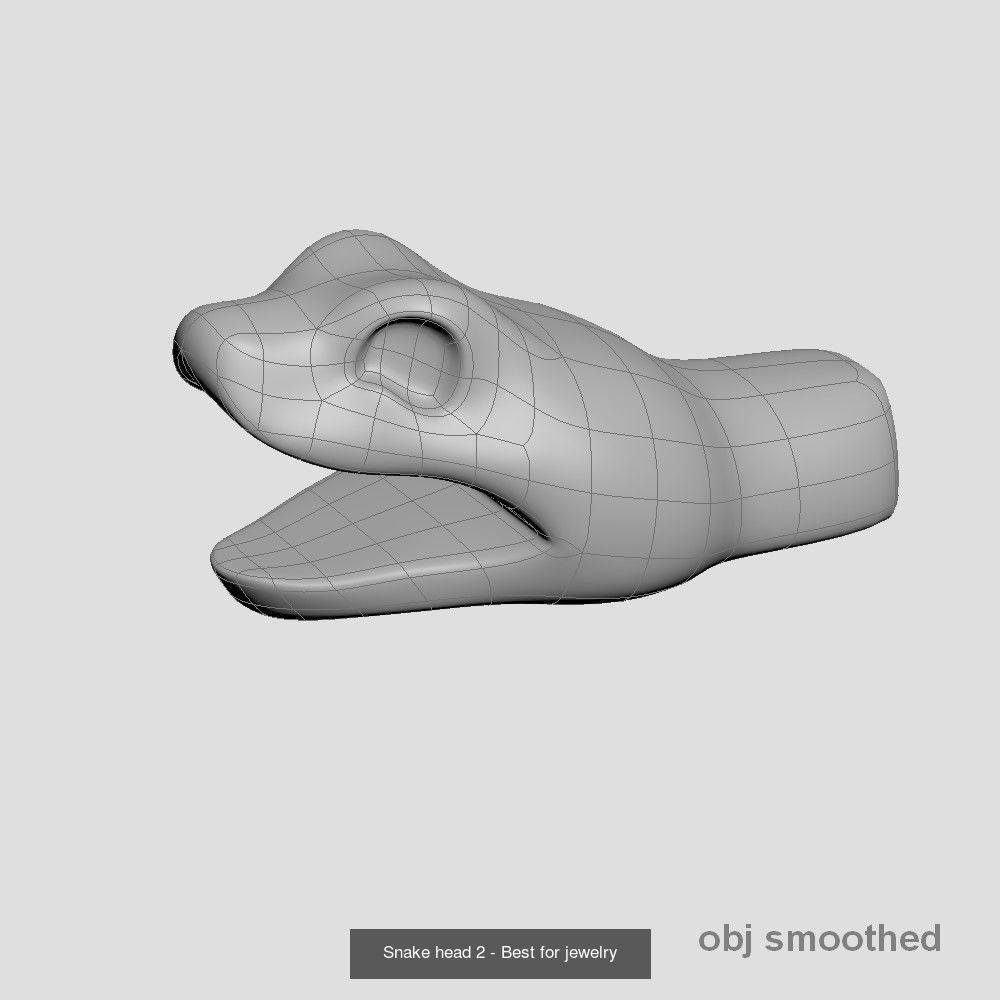 8 Snake heads - Best for jewelry 3D Model Collection_4