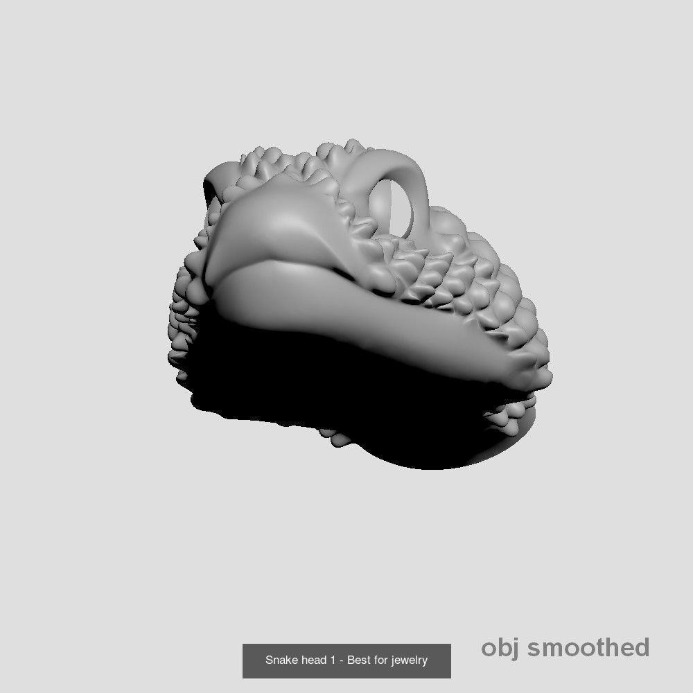 8 Snake heads - Best for jewelry 3D Model Collection_3