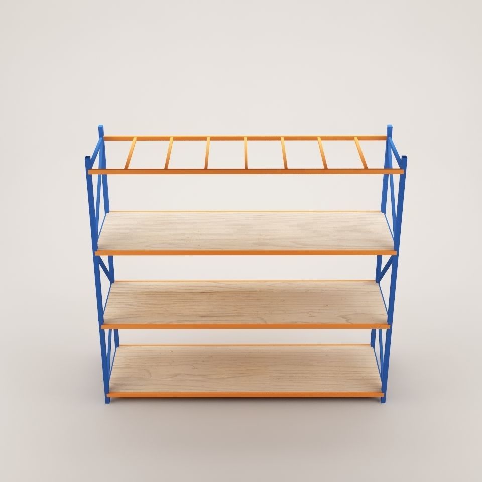 Warehouse Rack Storage 01 Low-poly 3D model_4