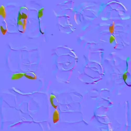 Stone colorful pattern of letters