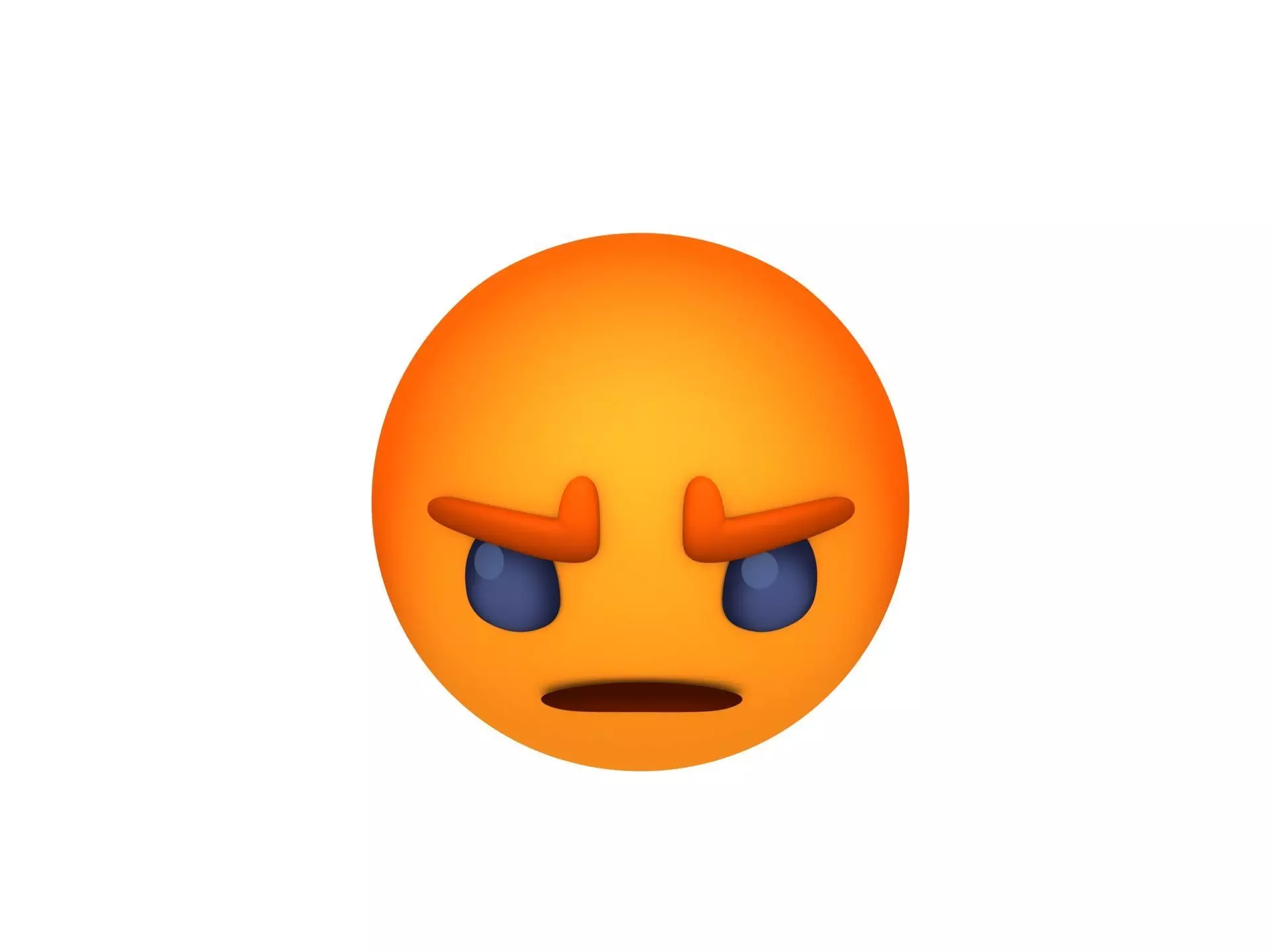 Animated Facebook Angry Reaction Button Low-poly 3D model