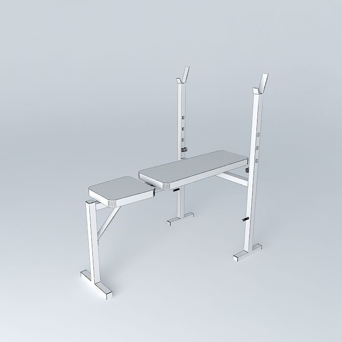 Bench press Free 3D model_4