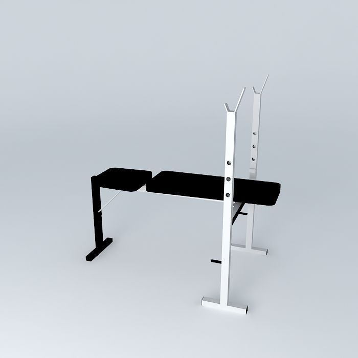 Bench press Free 3D model_1