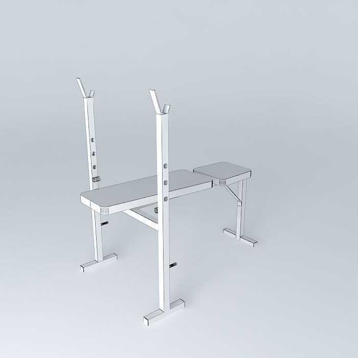 Bench press Free 3D model_3