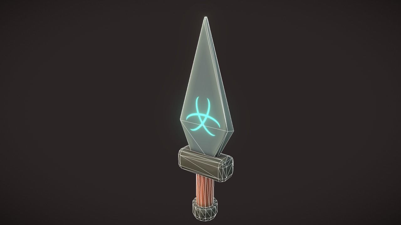 Fantasy Dagger Free low-poly 3D model_2