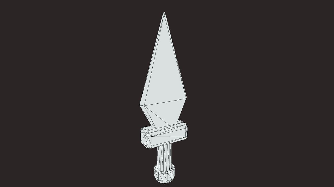 Fantasy Dagger Free low-poly 3D model_3
