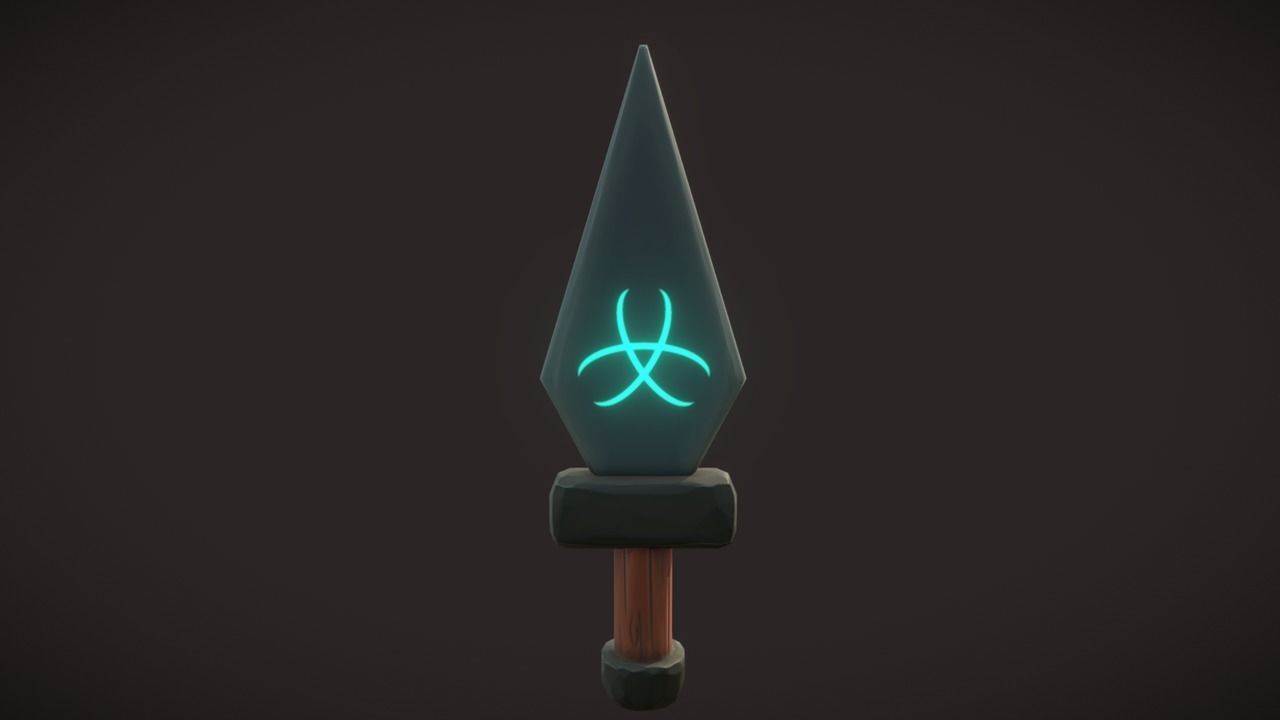 Fantasy Dagger Free low-poly 3D model_1