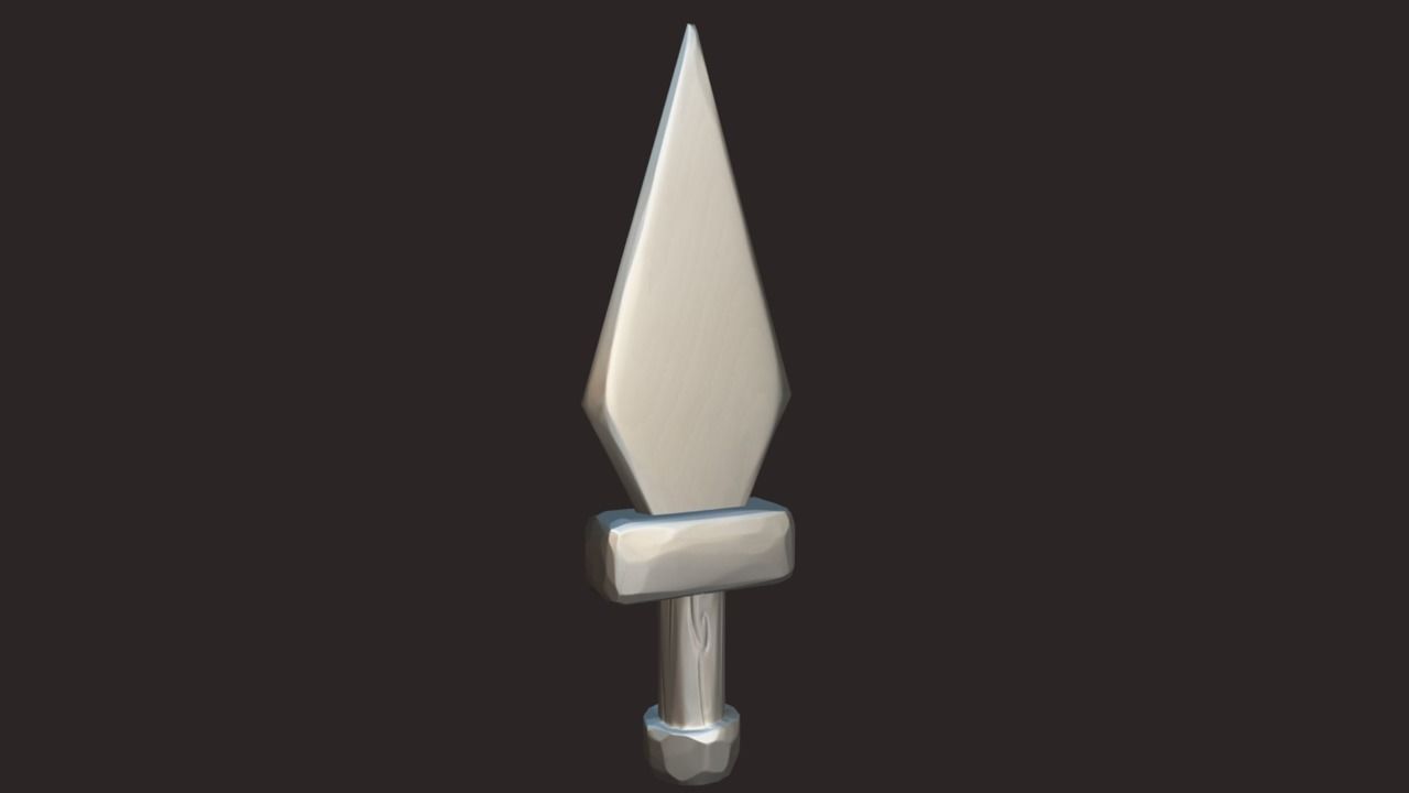 Fantasy Dagger Free low-poly 3D model_5