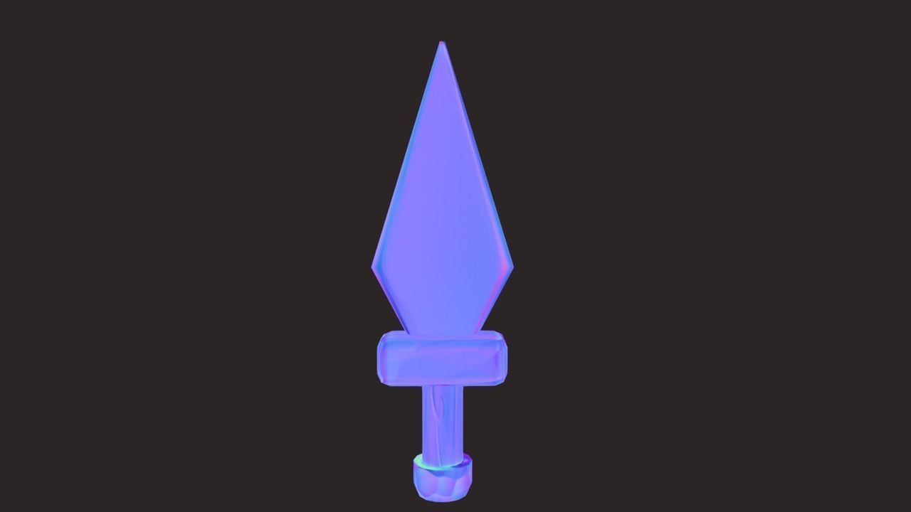 Fantasy Dagger Free low-poly 3D model_4