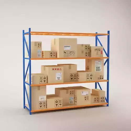 Warehouse Rack Storage 02 Low-poly 3D model