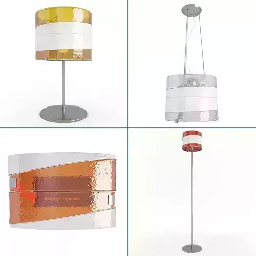Riflessi Lamps Collection Av Mazzega 3D model