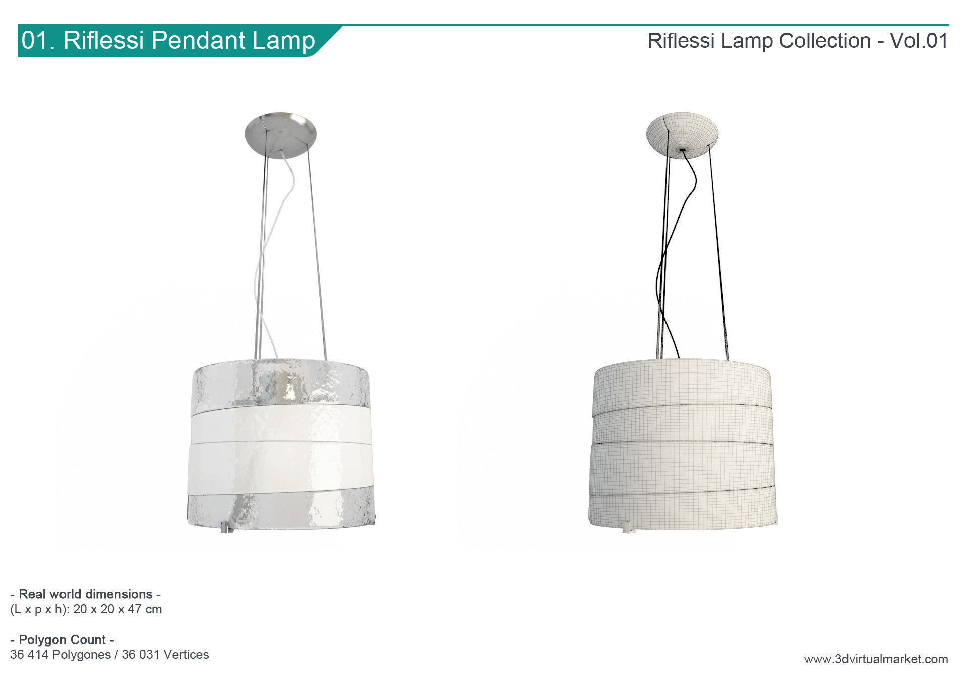 Riflessi Lamps Collection Av Mazzega 3D model_2