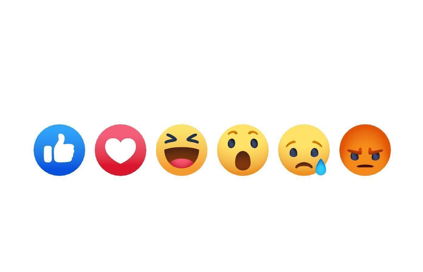 Animated Facebook Reaction Button Pack Low-poly 3D model_19