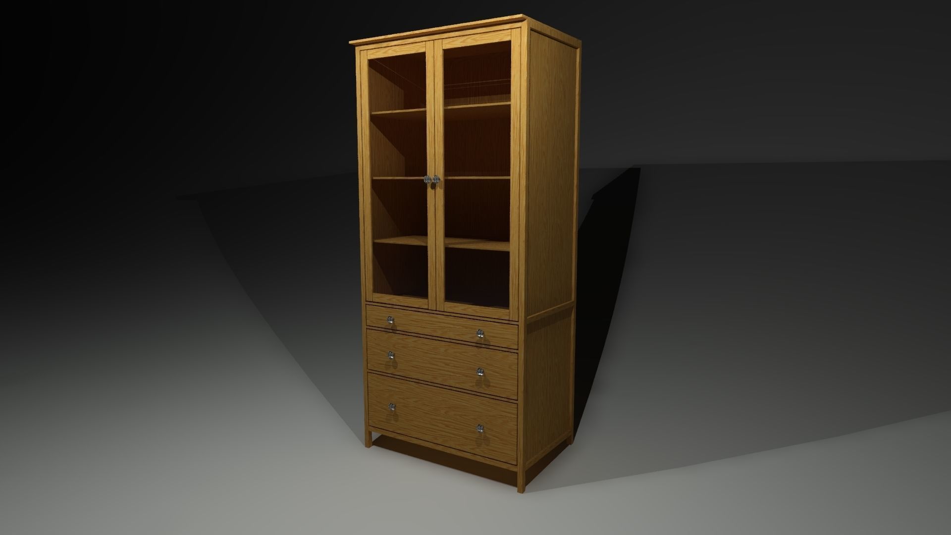 Glass Cabinet 3D model_2