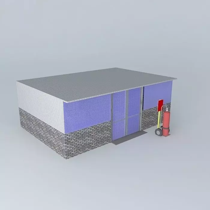 temporary hazardous waste warehouse Free 3D model