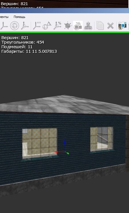 Single-room house two rooms Free low-poly 3D model_4