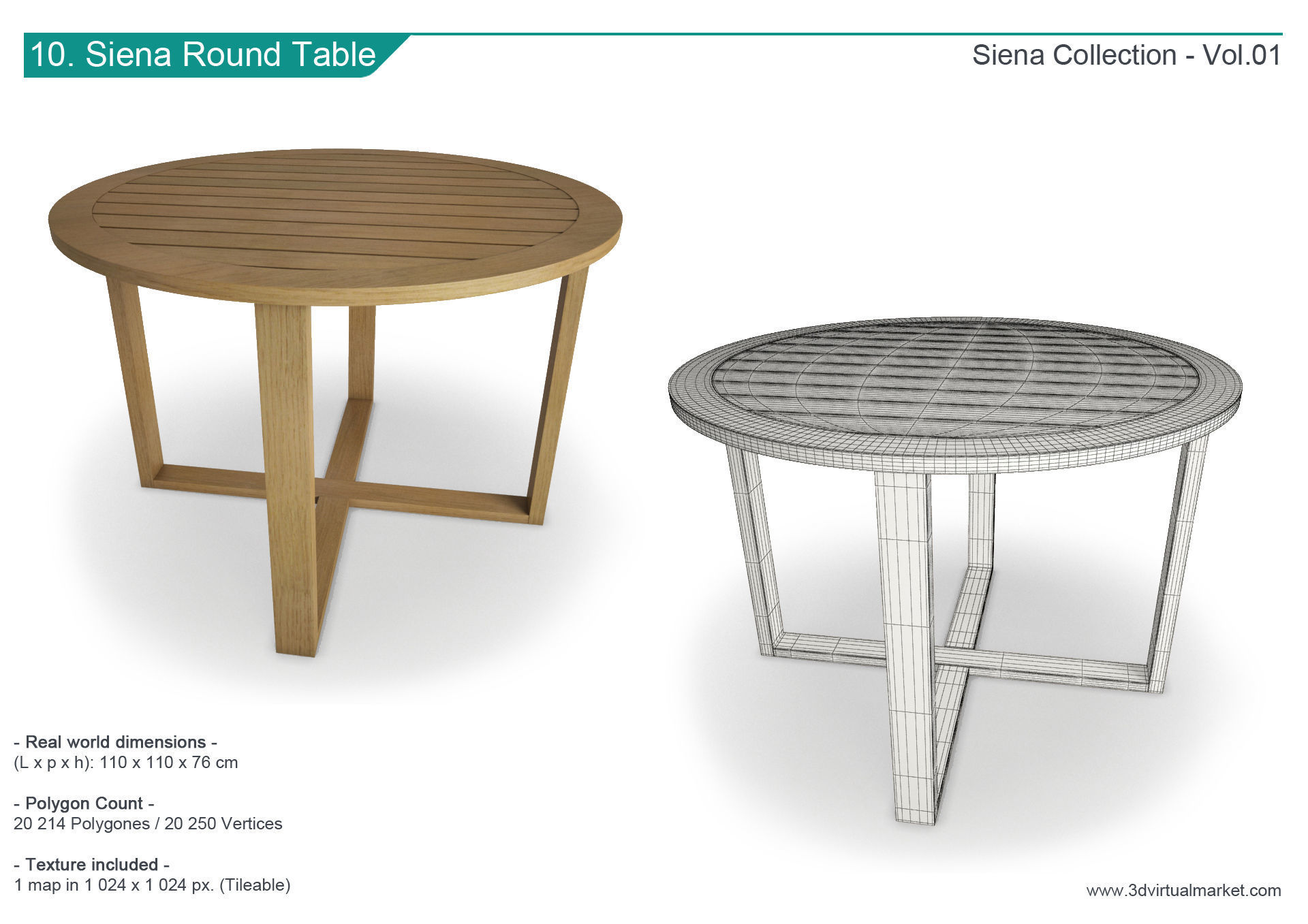 Siena Outdoor Wooden Furniture Manutti 3D model_11