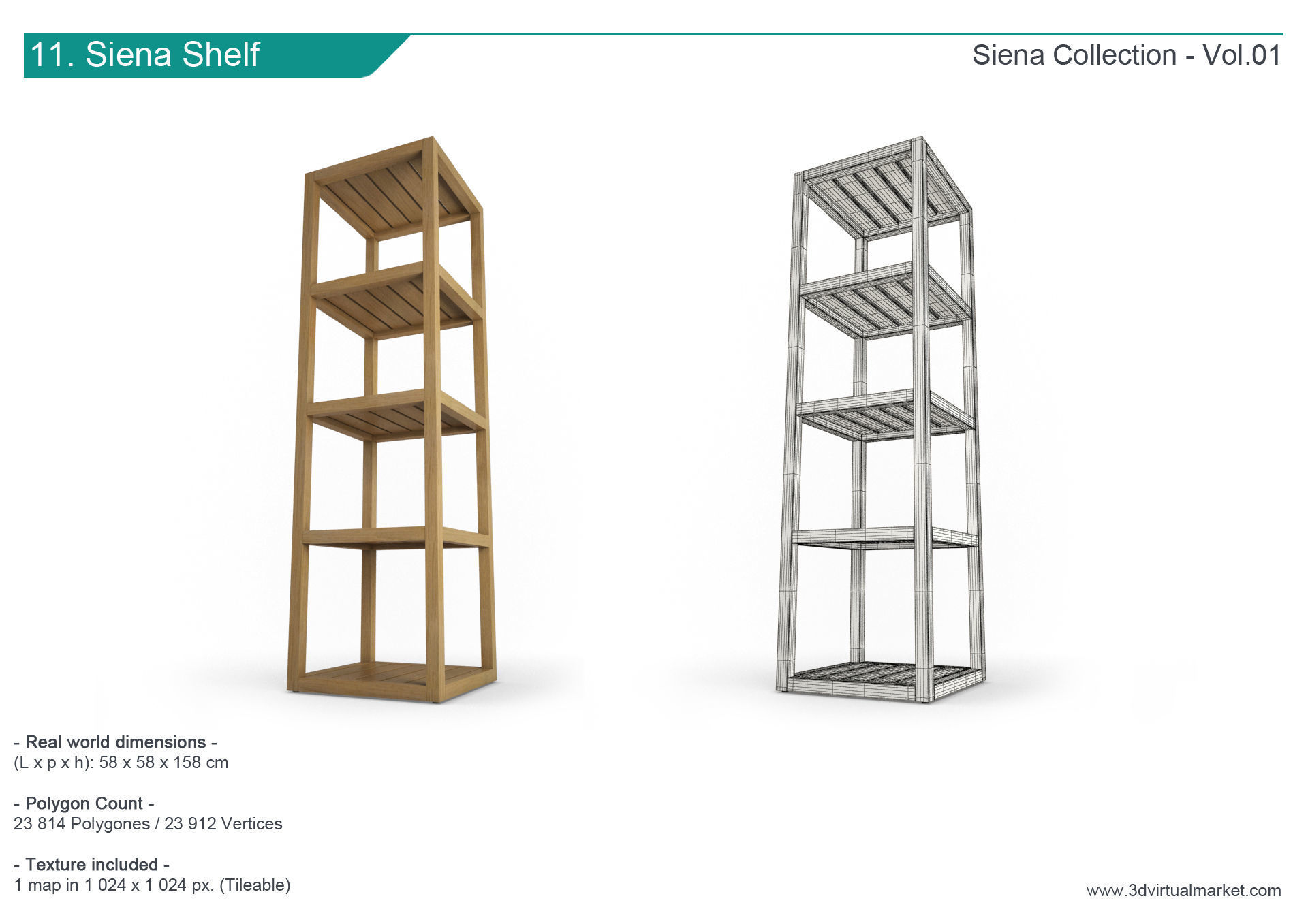 Siena Outdoor Wooden Furniture Manutti 3D model_12
