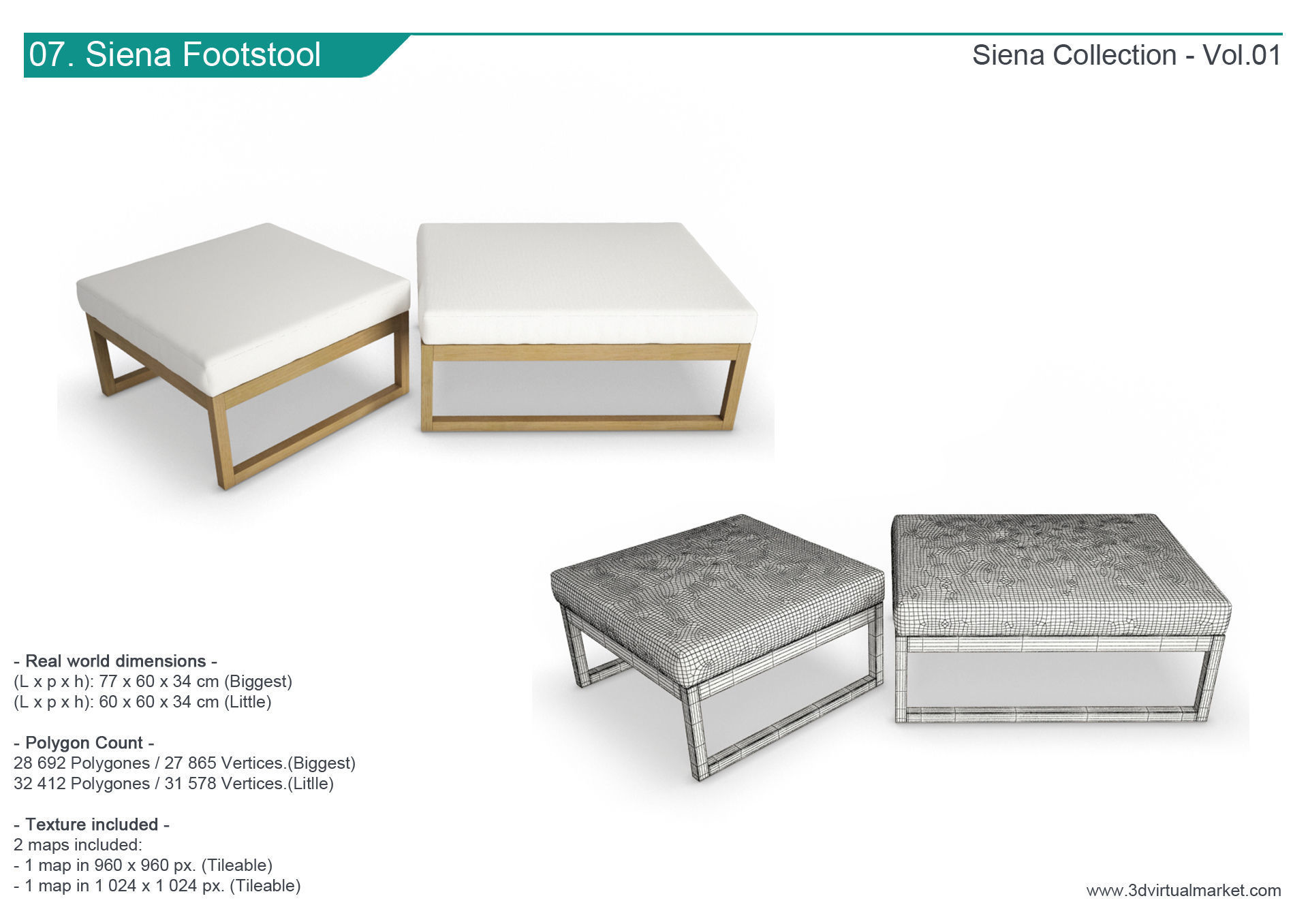 Siena Outdoor Wooden Furniture Manutti 3D model_8