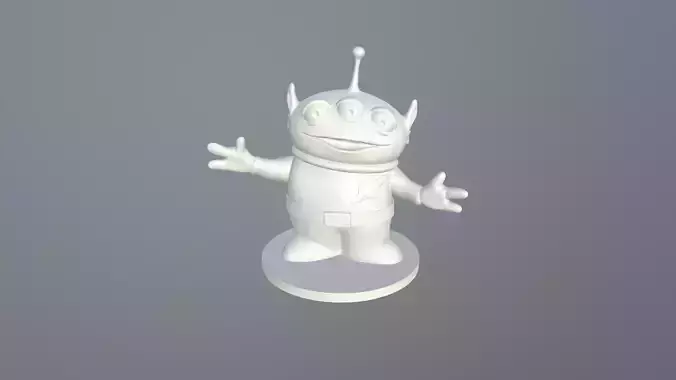 Alien Toy print ready for FDM or SLA printing 3D print model