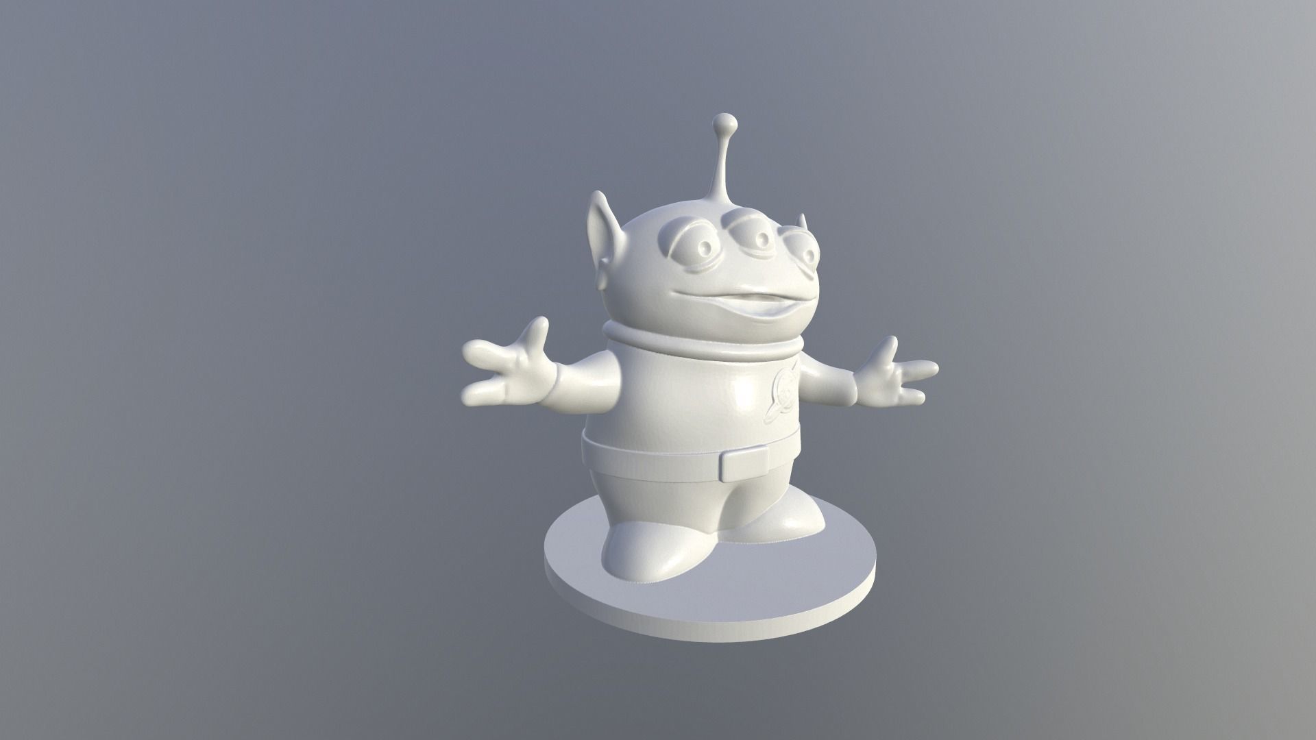 Alien Toy print ready for FDM or SLA printing 3D print model 3D print model_2