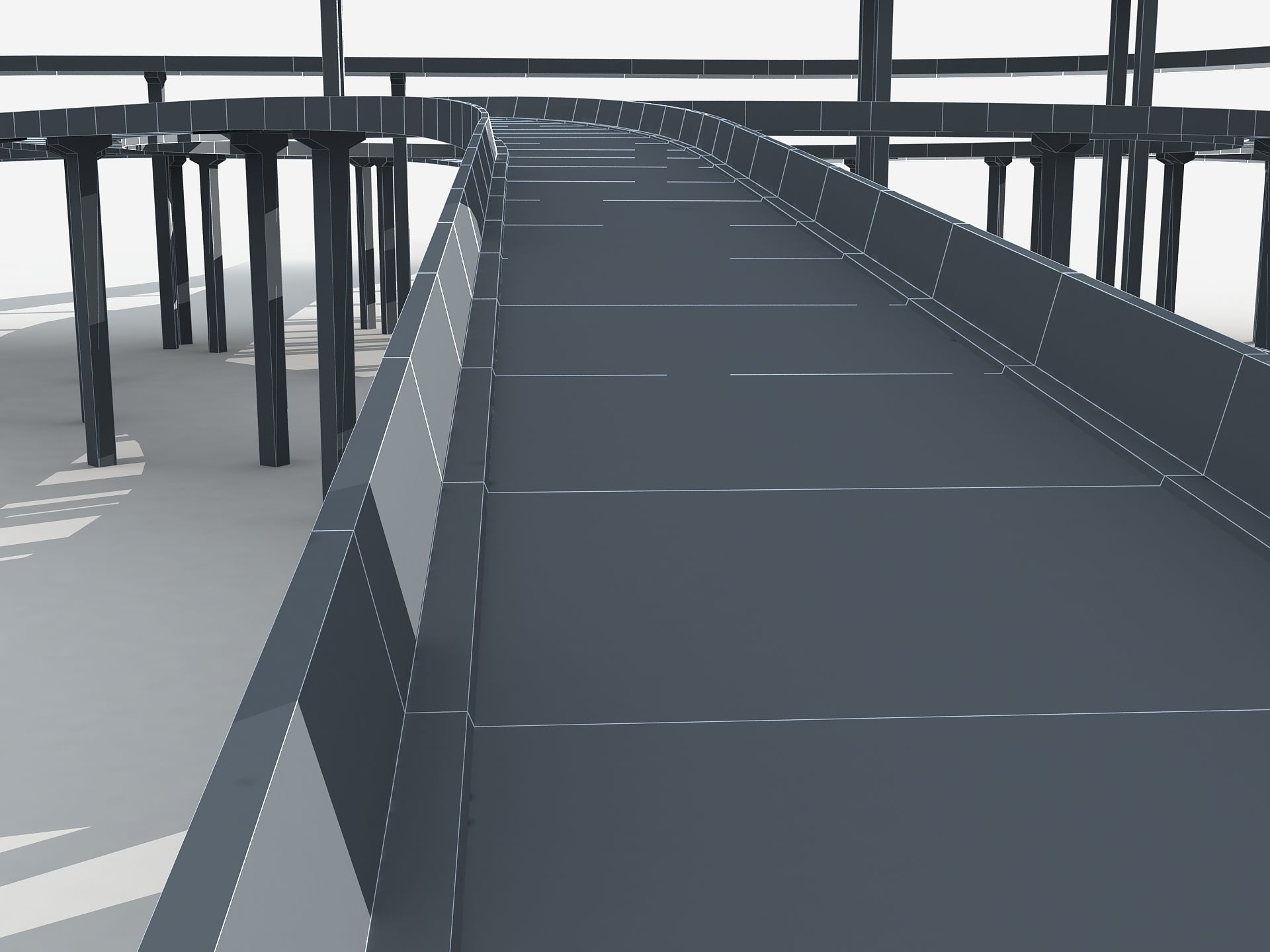 Highway Road Viaduct Flyover 05 3D model_19