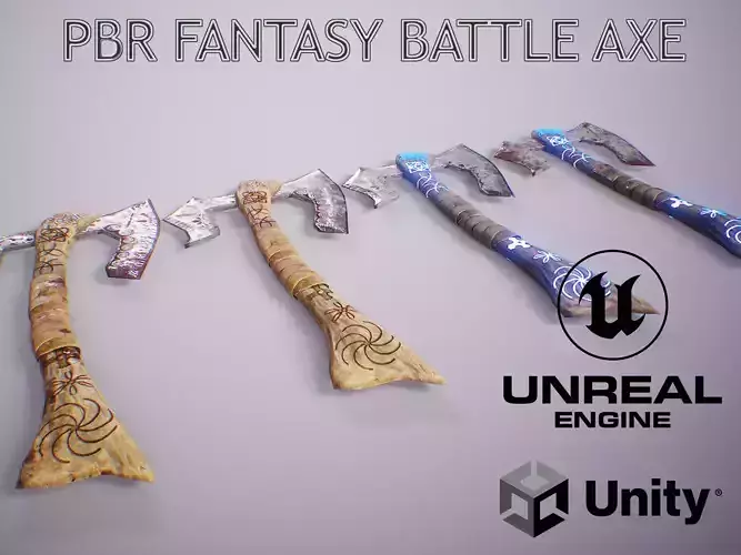 PBR Fantasy Battle Axe