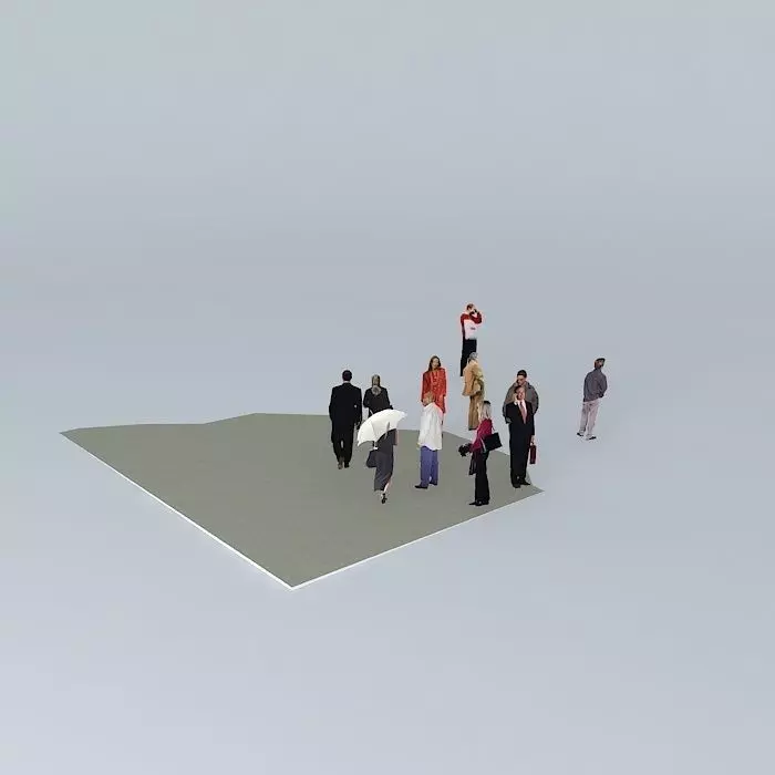 Blues 2D PhotoRealistic People Free 3D model