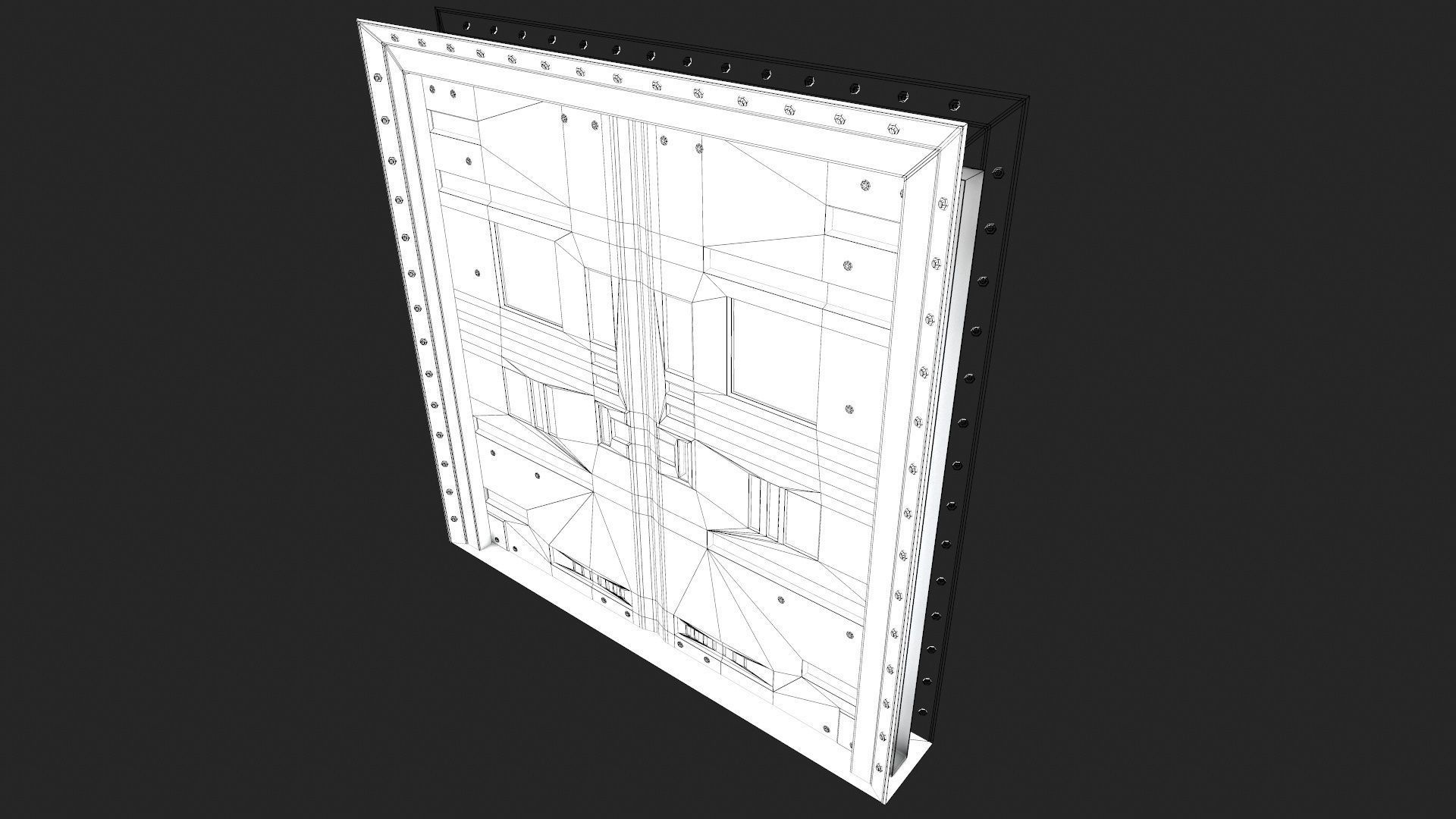 Security Doors Low-poly 3D model_8